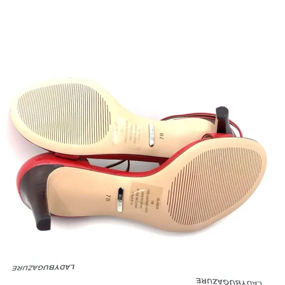 NIB Lauren Ralph Lauren Women’s Glinda Leather Ankle Wrap Sandals Size: 7B - Picture 6 of 8